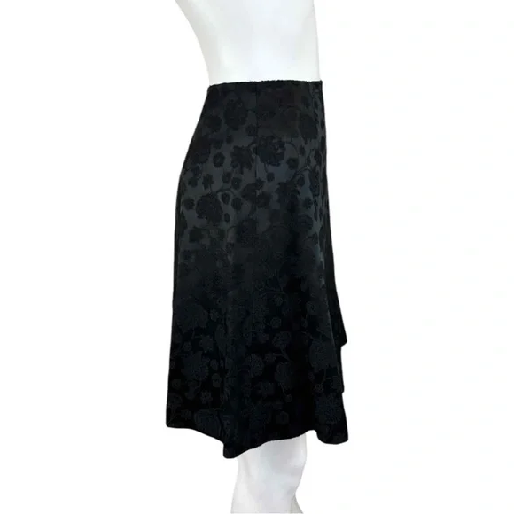 Giorgio Armani Black Floral Skirt Size 38 D0156 - Picture 4 of 10